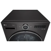 LG 5.8 Cu. Ft. High Efficiency Front Load Steam Washer (WM6700HBA) - Black Steel