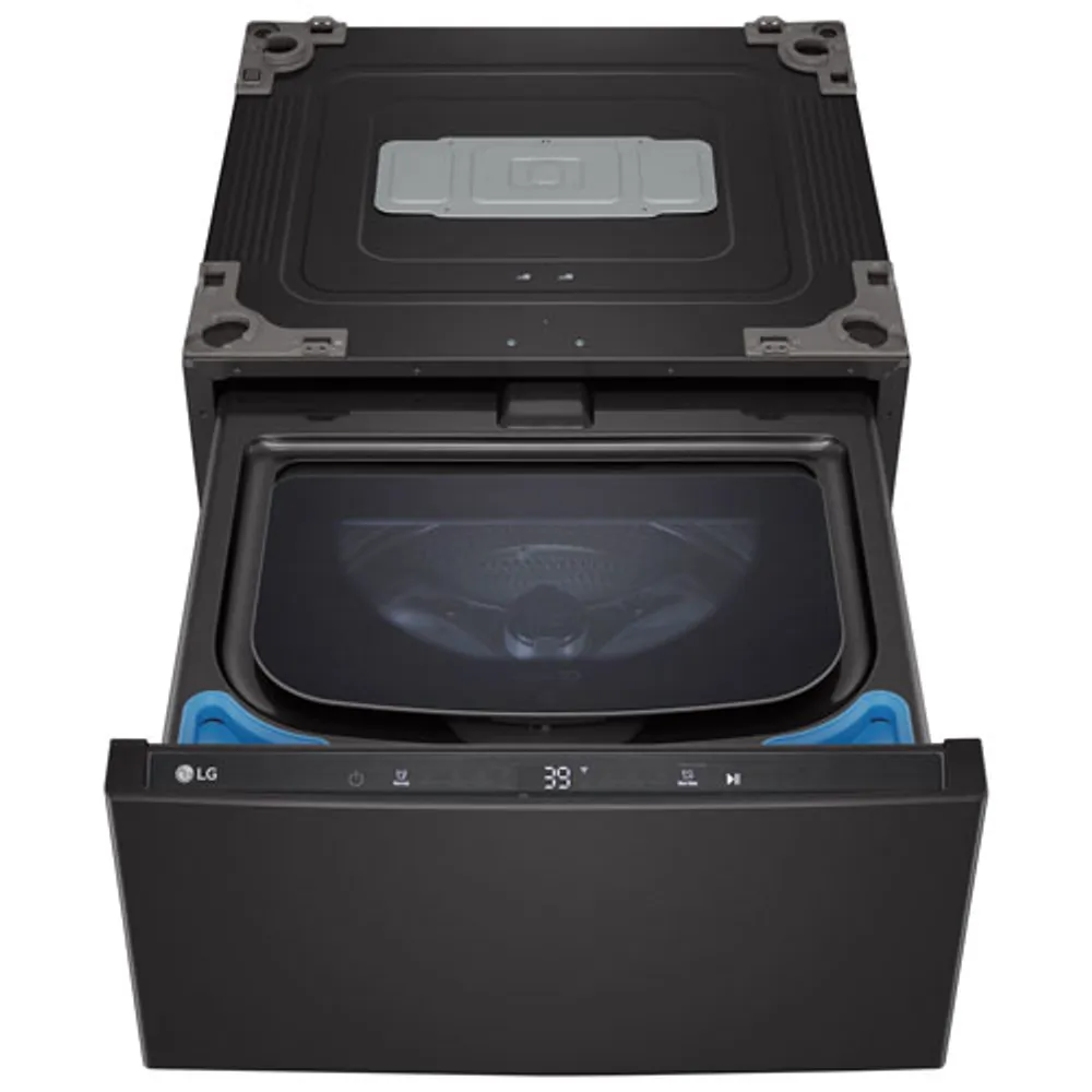 LG Sidekick 27" 1.0 Cu. Ft. Laundry Pedestal Washer (WD300CB) - Black Steel