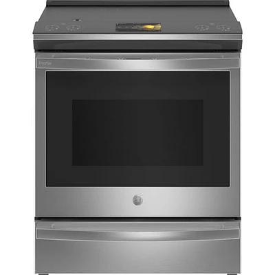 GE Profile 30" 5.3 Cu. Ft. True Convection Slide-In Induction Air Fry Range (PHS93XYPFS) - Stainless Steel