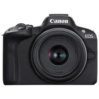 Appareil photo sans miroir EOS R50 de Canon avec objectif RF-S 18-45 mm IS STM