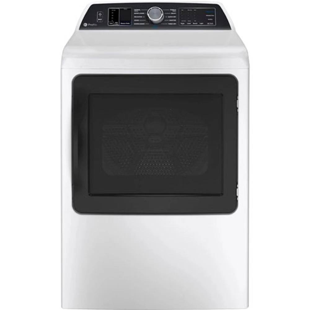 GE Profile 7.3 Cu. Ft. Electric Steam Dryer (PTD70EBMTWS) - White