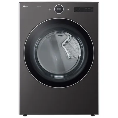 LG 7.4 Cu. Ft. Electric Steam Dryer (DLEX6700B) - Black Steel