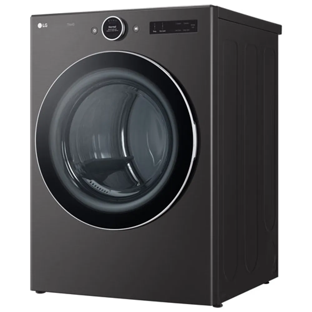 LG 7.4 Cu. Ft. Electric Steam Dryer (DLEX6700B) - Black Steel