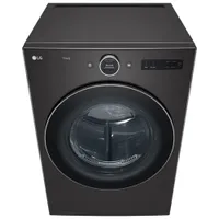 LG 7.4 Cu. Ft. Electric Steam Dryer (DLEX6700B) - Black Steel