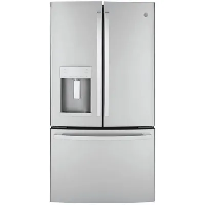 GE 36" 22.1 Cu. Ft. French Door Refrigerator with Water & Ice Dispenser (GYE22GYNFS) - Stainless Steel