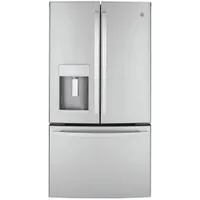 GE 36" 22.1 Cu. Ft. French Door Refrigerator with Water & Ice Dispenser (GYE22GYNFS) - Stainless Steel