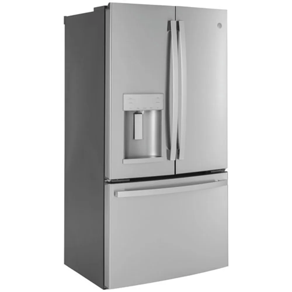 GE 36" 22.1 Cu. Ft. French Door Refrigerator with Water & Ice Dispenser (GYE22GYNFS) - Stainless Steel