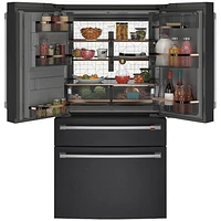 Café 36" 22.3 Cu. Ft. French Door Refrigerator with Water & Ice Dispenser (CXE22DP3PD1) - Matte Black