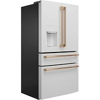 Café 36" 22.3 Cu. Ft. French Door Refrigerator with Water & Ice Dispenser (CXE22DP4PW2) - Matte White