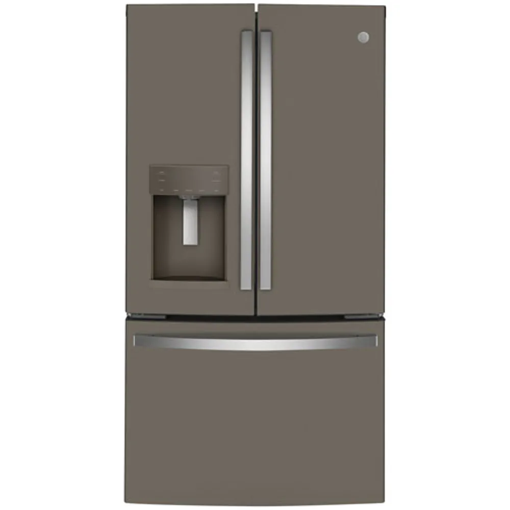 GE 36" 22.1 Cu. Ft. French Door Refrigerator with Water & Ice Dispenser (GYE22GMNES) - Slate