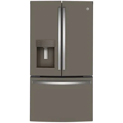 GE 36" 22.1 Cu. Ft. French Door Refrigerator with Water & Ice Dispenser (GYE22GMNES) - Slate