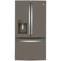 GE 36" 22.1 Cu. Ft. French Door Refrigerator with Water & Ice Dispenser (GYE22GMNES) - Slate