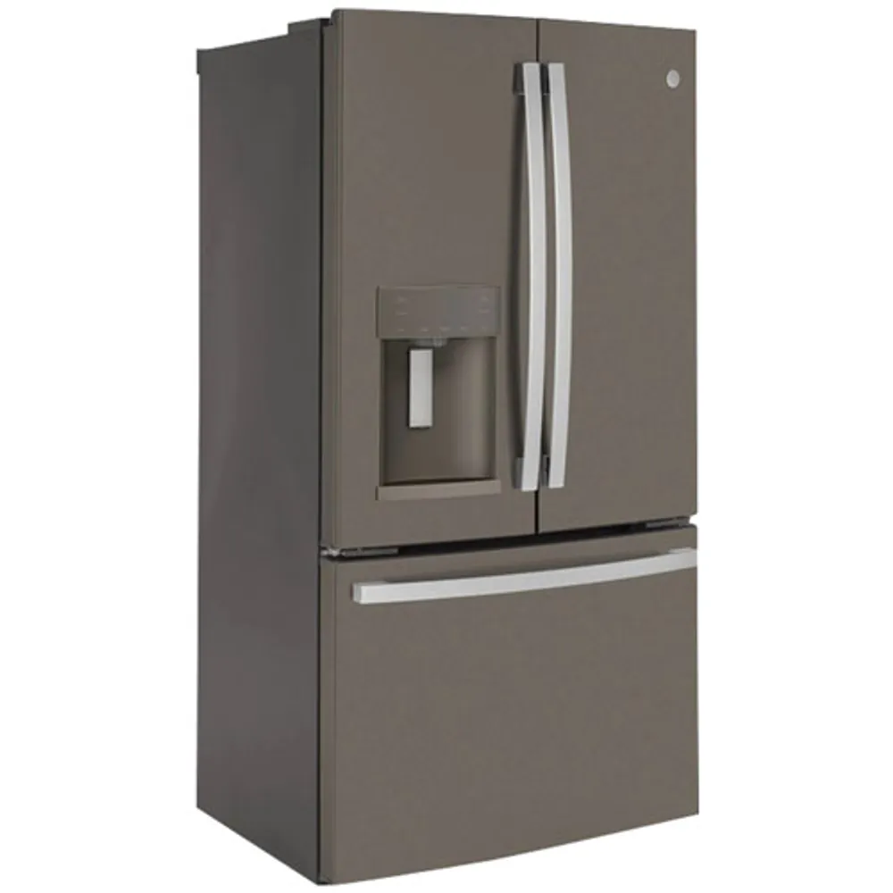 GE 36" 22.1 Cu. Ft. French Door Refrigerator with Water & Ice Dispenser (GYE22GMNES) - Slate