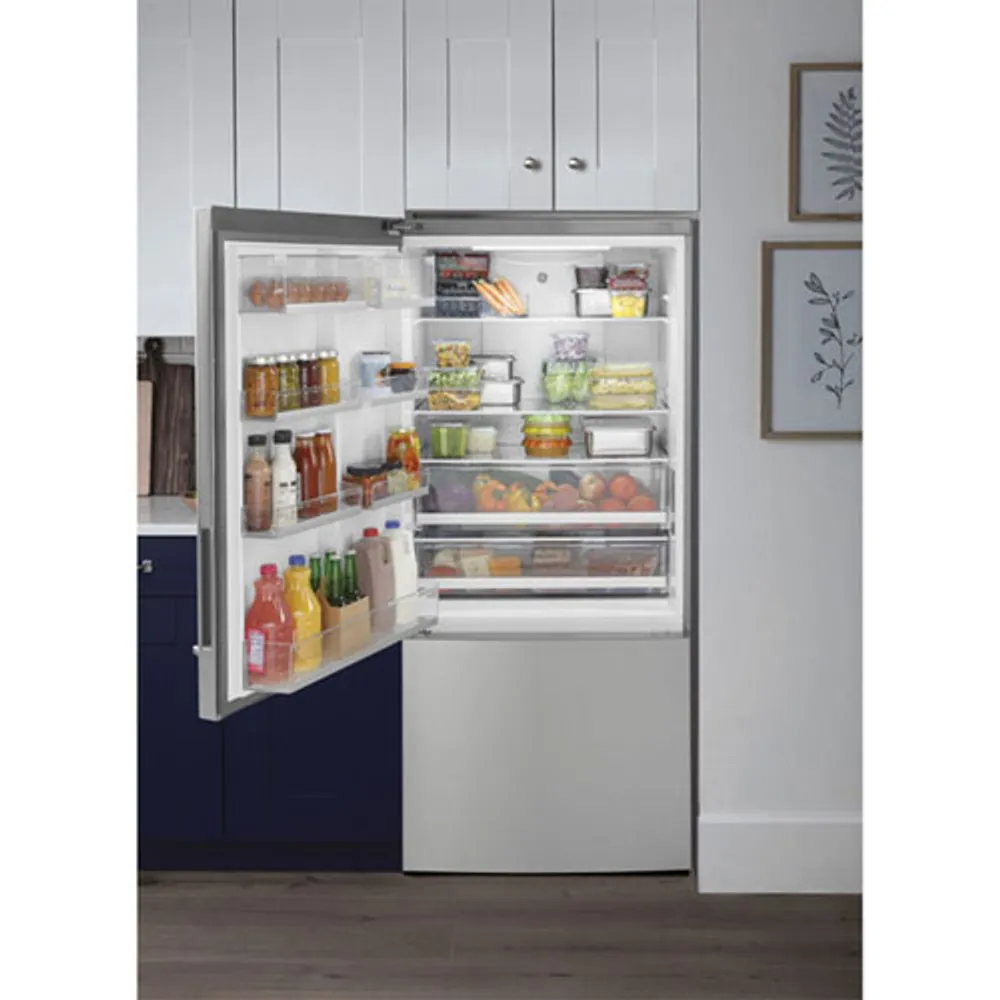 GE 31" 17.7 Cu. Ft. Bottom Freezer Refrigerator (GBE17HYRFS) - Stainless Steel