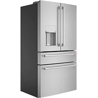 Café 36" 22.3 Cu. Ft. French Door Refrigerator with Water & Ice Dispenser (CXE22DP2PS1) - Stainless Steel