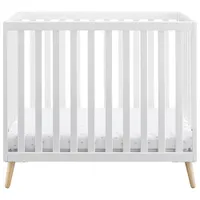 Delta Children Tucker Mini Crib with Mattress - Bianca White