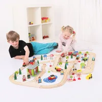 Bigjigs City Road & Railway Playset