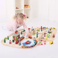 Bigjigs City Road & Railway Playset