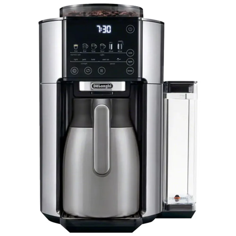 Machine à café automatique TrueBrew avec carafe thermique de De'Longhi - Noir/Acier inoxydable