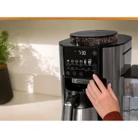 Machine à café automatique TrueBrew avec carafe thermique de De'Longhi - Noir/Acier inoxydable