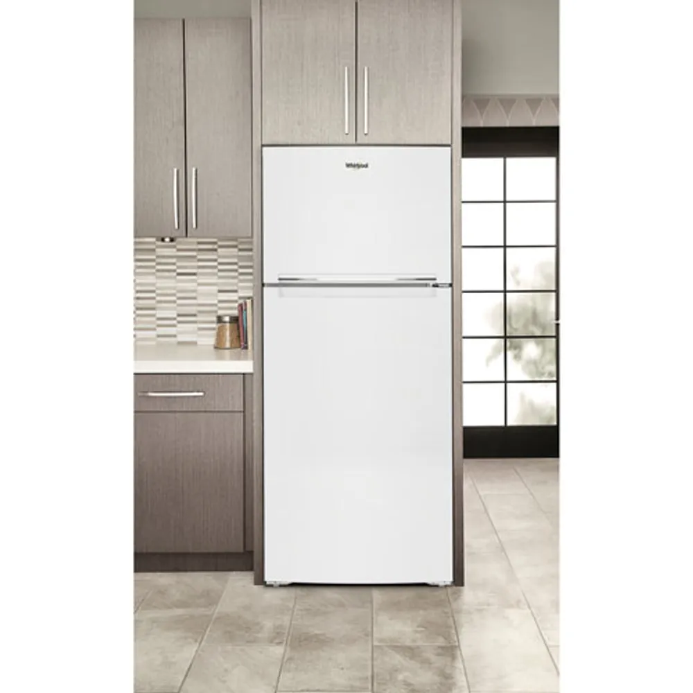 Réfrigérateur à congélateur supérieur 16,6 pi³ 29 po de Whirlpool (WRTX5028PW) - Blanc