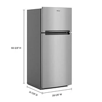 Whirlpool 29" 16.6 Cu. Ft. Top Freezer Refrigerator (WRTX5028PM) - Dolos Steel