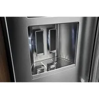 Réfrigérateur à deux portes de 27 pi³ et 36 po avec distributeur d'eau et de glaçons de KitchenAid (KRFF577KPS) - Inox