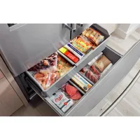 KitchenAid 36" 27 Cu Ft French Door Refrigerator w/ Water & Ice Dispenser (KRFF577KPS) -Stainless Steel