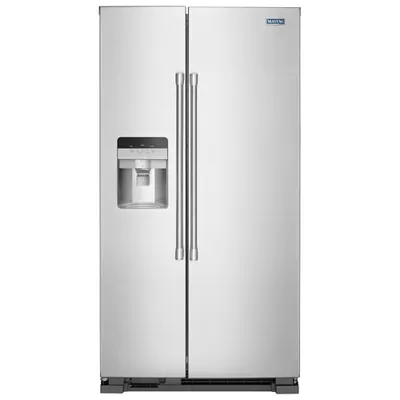 Maytag 36" 24.5 Cu. Ft. Side-By-Side Refrigerator with Water & Ice Dispenser (MSS25C4MGZ) - Stainless Steel