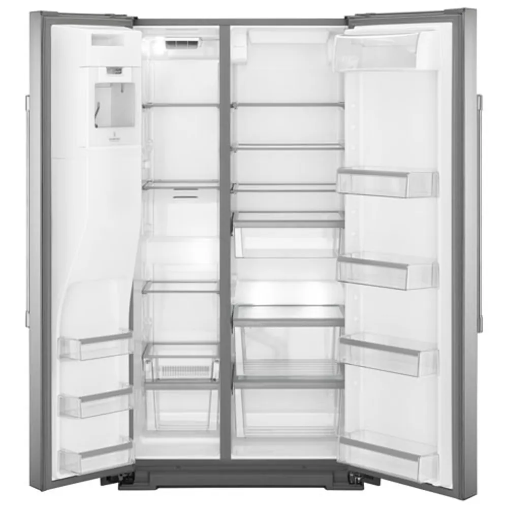 Maytag 36" 20.6 Cu. Ft. Side-By-Side Refrigerator with Water & Ice Dispenser (MSC21C6MFZ) - Stainless Steel