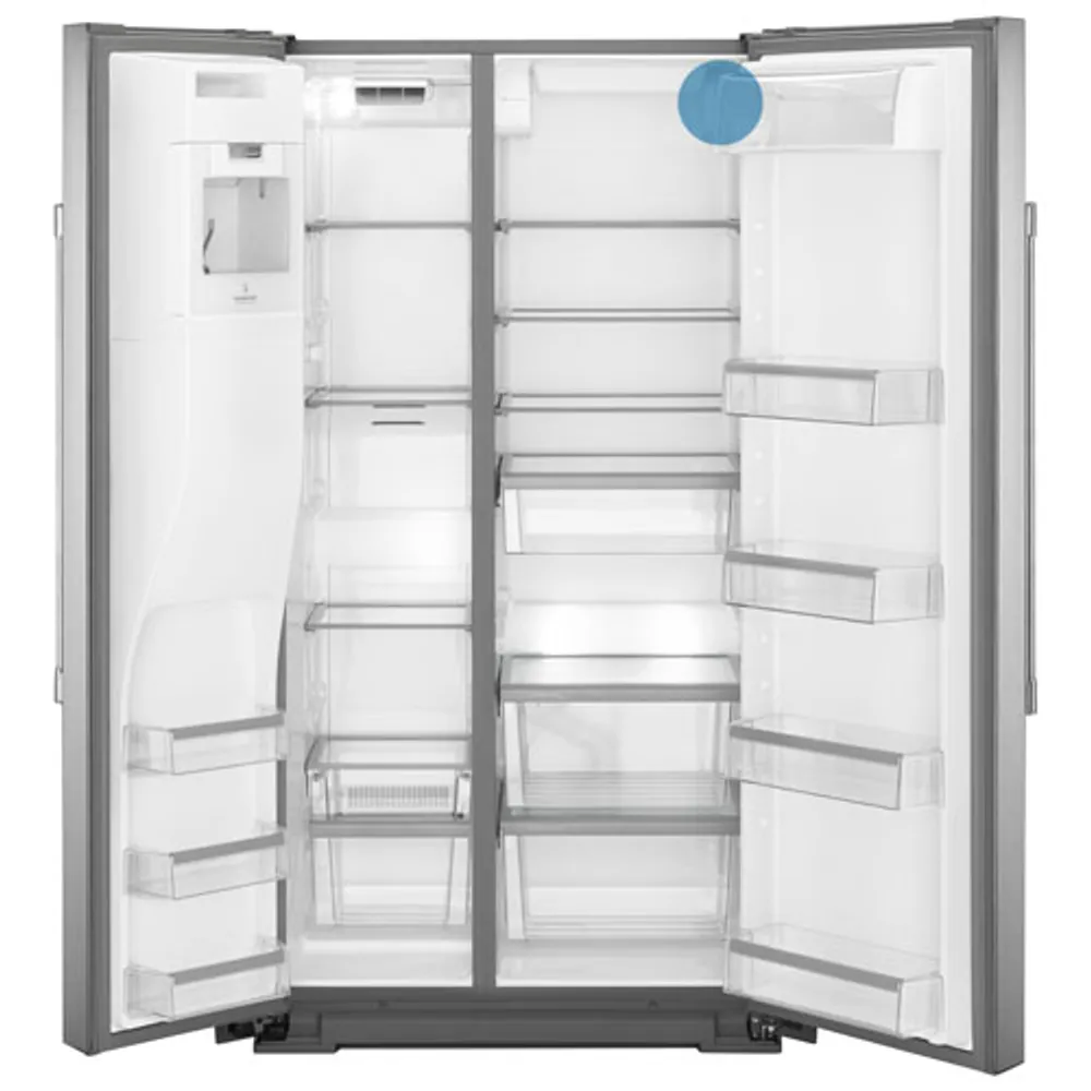 Maytag 36" 20.6 Cu. Ft. Side-By-Side Refrigerator with Water & Ice Dispenser (MSC21C6MFZ) - Stainless Steel