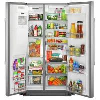 Maytag 36" 20.6 Cu. Ft. Side-By-Side Refrigerator with Water & Ice Dispenser (MSC21C6MFZ) - Stainless Steel