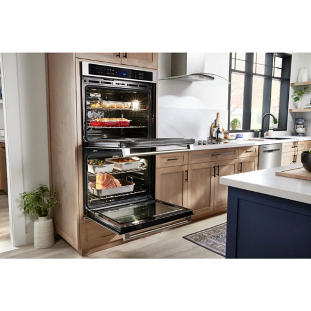 Maytag 27" 8.6 Cu. Ft. Double True Convection Electric Wall Oven (MOED6027LZ) - Stainless Steel