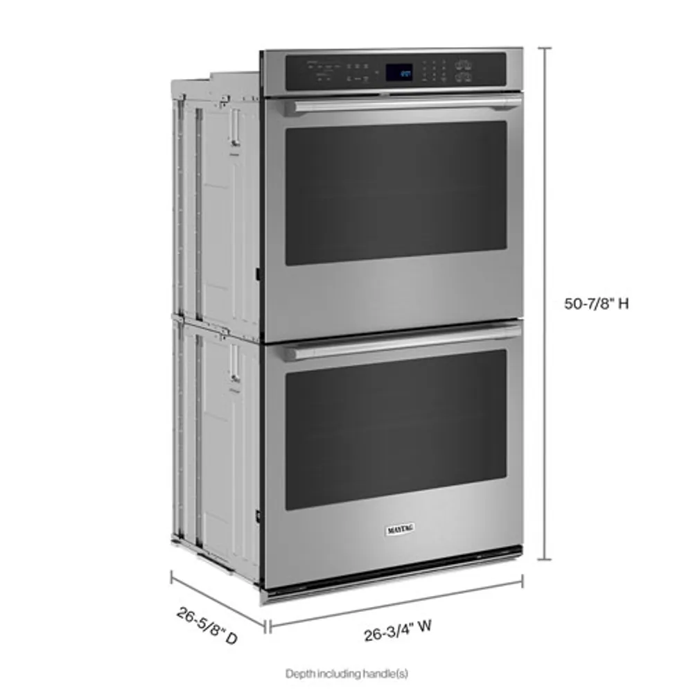 Maytag 27" 8.6 Cu. Ft. Double True Convection Electric Wall Oven (MOED6027LZ) - Stainless Steel