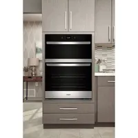 Whirlpool 29" 6.4 Cu. Ft. Combination Self-Clean Electric Wall Oven (WOEC5030LZ) - Stainless Steel