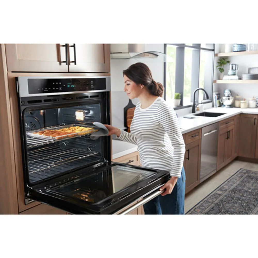 Maytag 30" 6.4 Cu. Ft. Combination True Convection Electric Wall Oven (MOEC6030LZ) - Stainless Steel