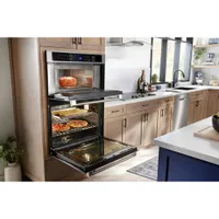 Maytag 30" 6.4 Cu. Ft. Combination True Convection Electric Wall Oven (MOEC6030LZ) - Stainless Steel