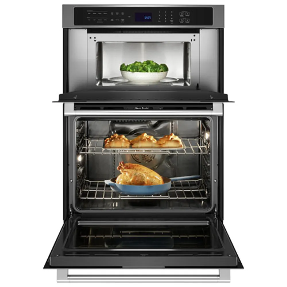 Maytag 30" 6.4 Cu. Ft. Combination True Convection Electric Wall Oven (MOEC6030LZ) - Stainless Steel