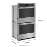 Maytag 30" 10.0 Cu. Ft. Double True Convection Electric Wall Oven (MOED6030LZ) - Stainless Steel