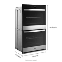 Whirlpool 30" 10.0 Cu. Ft. Double Self-Clean Electric Wall Oven (WOED5030LZ) - Stainless Steel