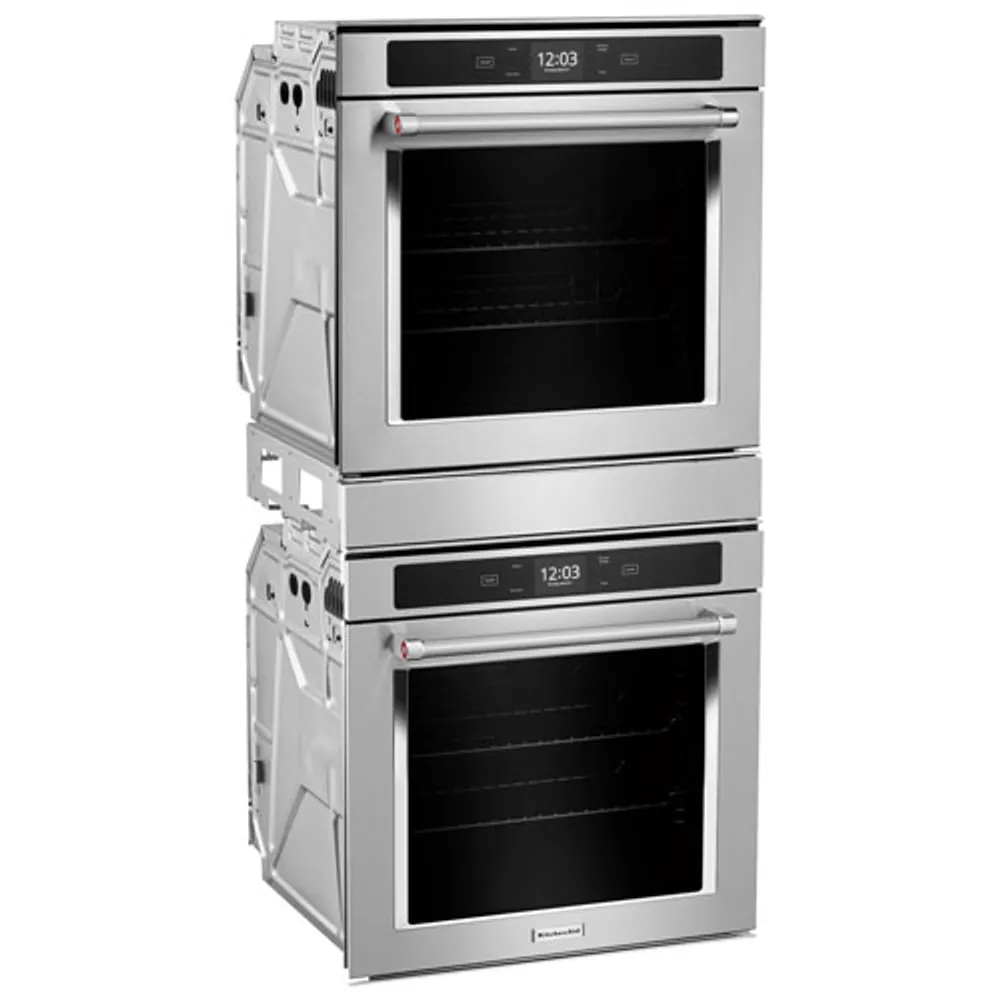 KitchenAid 24" 5.8 Cu. Ft./5 Cu. Ft. True Convection Electric Double Wall Oven (KODC504PPS) - Stainless Steel