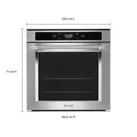 Kitchenaid 23" 2.9 Cu. Ft. True Convection Electric Wall Oven (YKOSC504PPS) - Stainless Steel