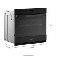 Whirlpool 27" 4.3 Cu. Ft. Self-Clean Electric Wall Oven (WOES5027LB) - Black