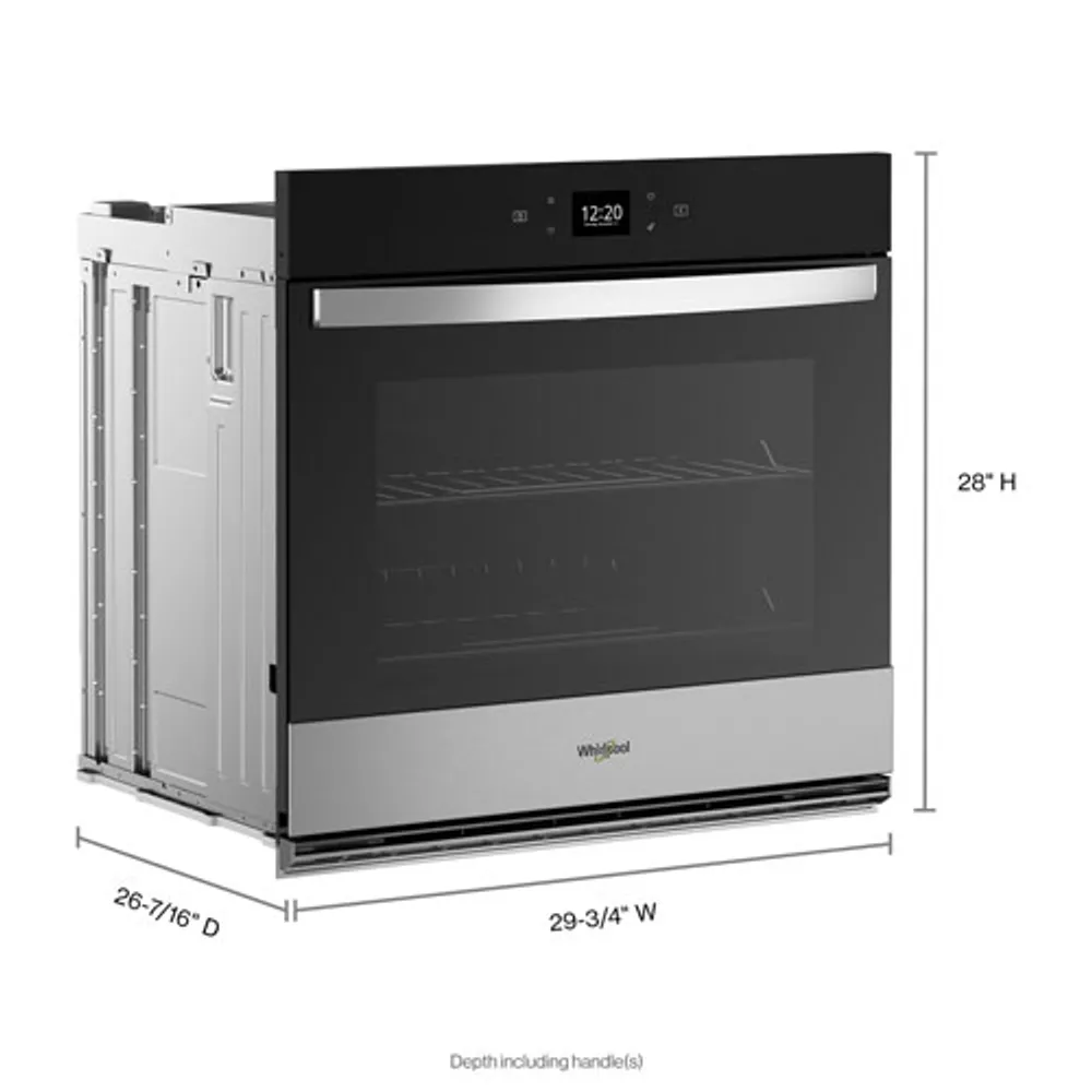 Whirlpool 30" 5.0 Cu. Ft. Self-Clean Electric Wall Oven (WOES5030LZ) -Fingerprint Resistant Stainless Steel