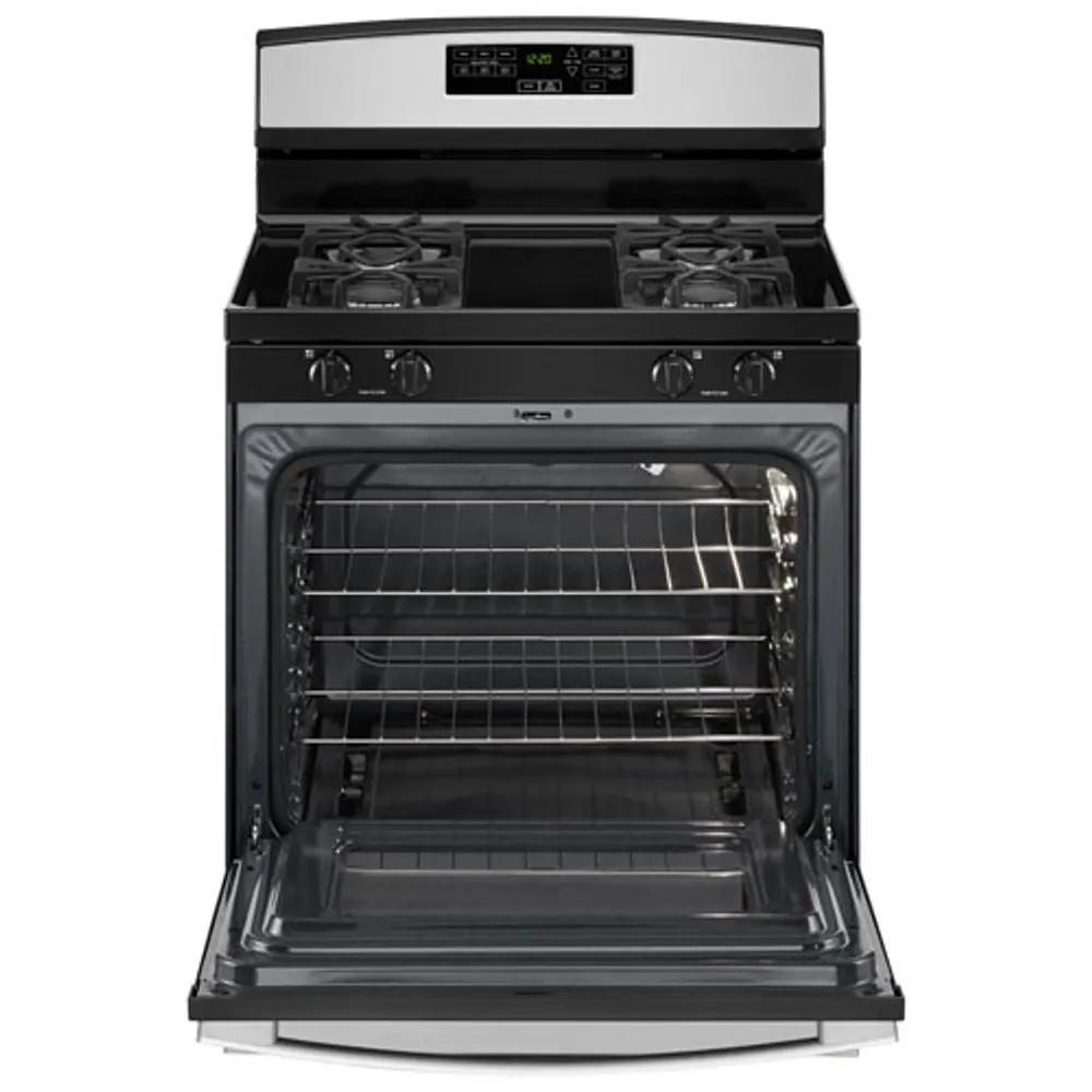 Amana 30" 5.0 Cu. Ft. Self-Clean Freestanding Gas Range (AGR6603SMS) - Stainless Steel