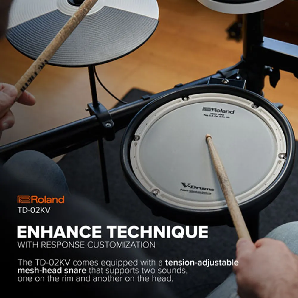 Roland V-Drum Electronic Drum Kit (TD-02KV)
