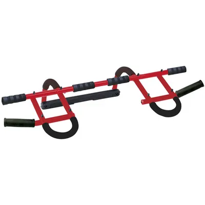 Iron Body Fitness PRCTZ Multi-Gym Doorway Pull-Up Bar - Red/Black