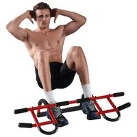 Iron Body Fitness PRCTZ Multi-Gym Doorway Pull-Up Bar - Red/Black