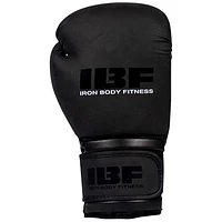 Iron Body Fitness Blackout Series 12 oz. Boxing Gloves - Black