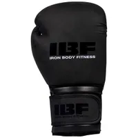 Iron Body Fitness Blackout Series 16 oz. Boxing Gloves - Black